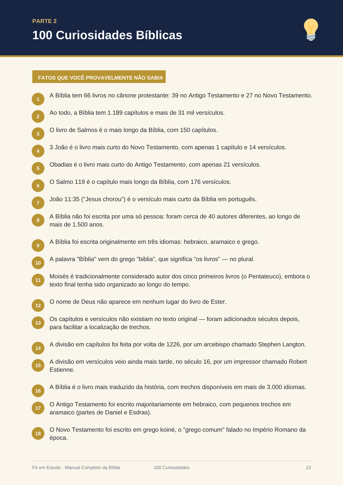 100 curiosidades bíblicas